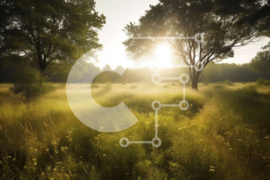 Intra Συλλεκτικό Ξύλινο Παζλ Plywood  4mm - Όμορφη εικόνα μιας ηλιόλουστης μέρας σε ένα λιβάδι Σε Ξύλινο Κουτί - Διαστάσεις: 10x10 cm – 25 κομμάτια