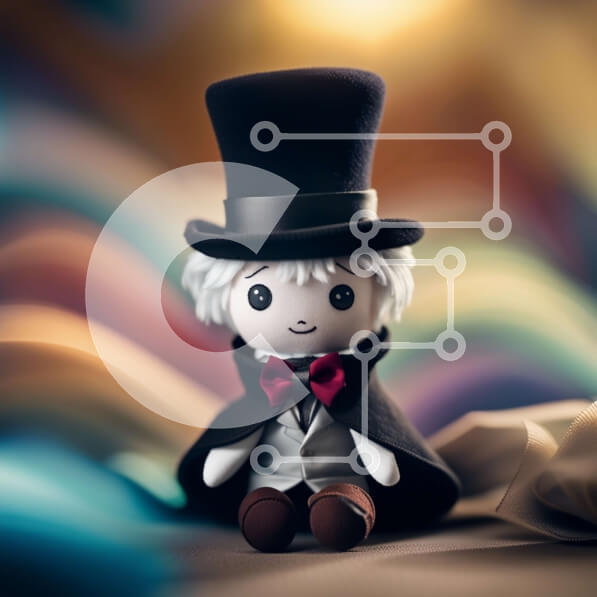 Intra Συλλεκτικό Ξύλινο Παζλ Plywood  4mm - Αξιολάτρευτη εικόνα ενός λευκού κουνελιού σε ένα κρεβάτι με λουλούδια Σε Ξύλινο Κουτί - Διαστάσεις: 10x10 cm – 25 κομμάτια