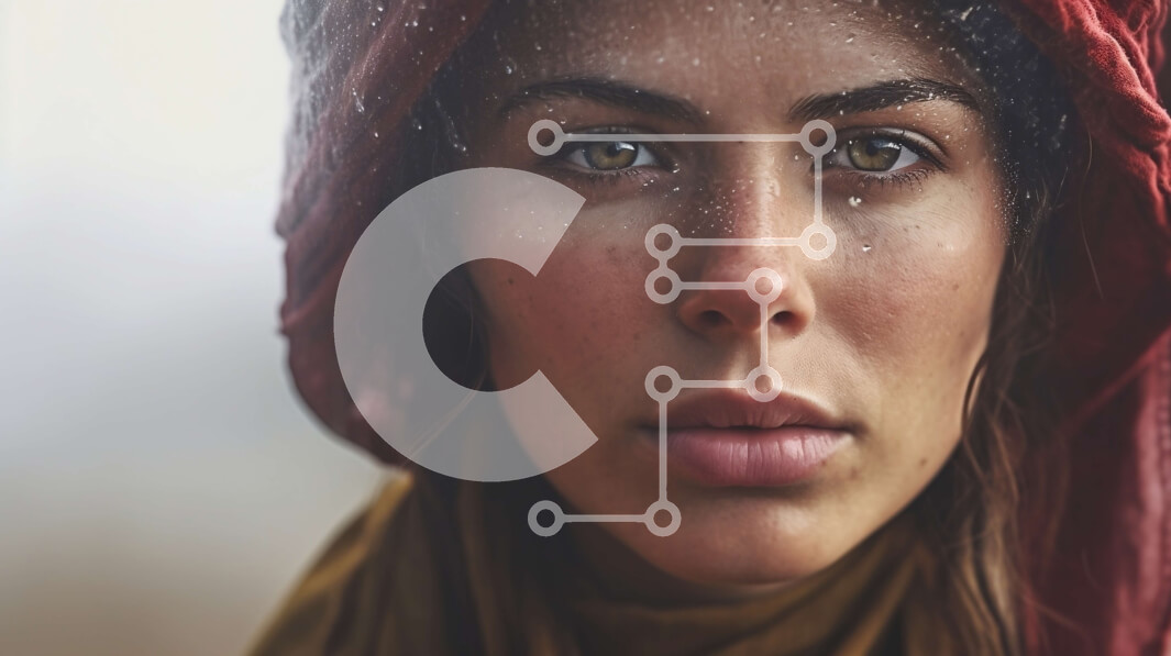 Intra Συλλεκτικό Ξύλινο Παζλ Plywood  4mm - Σοβαρή γυναίκα που φορά κόκκινο κασκόλ και καφέ σακάκι Σε Ξύλινο Κουτί - Διαστάσεις Puzzle: 10x10 cm – 25 κομμάτια