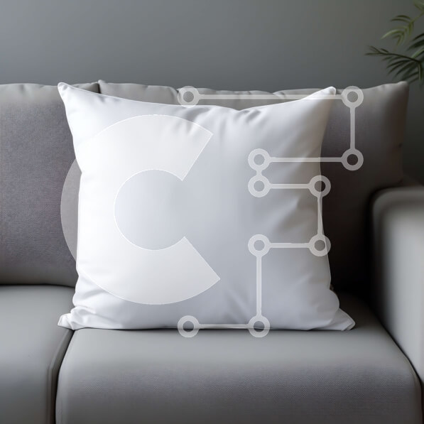 Intra Συλλεκτικό Ξύλινο Παζλ Plywood  4mm - Λευκό μαξιλάρι σε γκρι καναπέ Σε Ξύλινο Κουτί - Διαστάσεις Puzzle: 10x10 cm – 25 κομμάτια