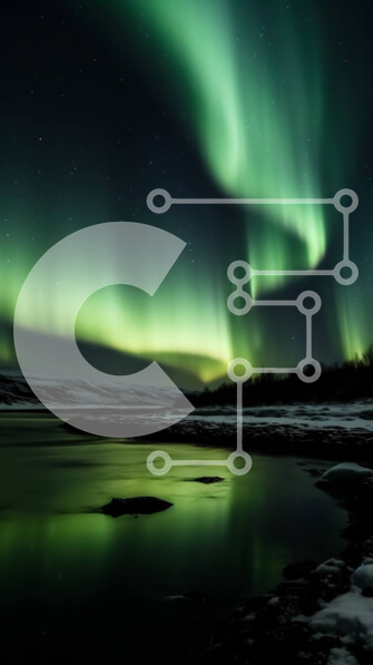 Σετ των 2 Intra Συλλεκτικό Ξύλινο Παζλ Plywood  4mm - Εκπληκτική εικόνα της Aurora Borealis πάνω από ένα χιονισμένο τοπίο Σε Ξύλινο Κουτί - Διαστάσεις: 10x10 cm – 25 κομμάτια