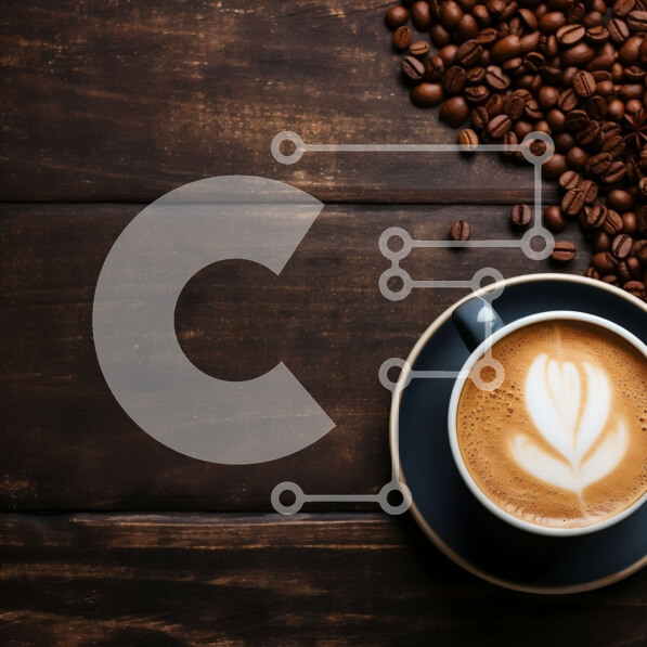 Σετ των 2 Intra Συλλεκτικό Ξύλινο Παζλ Plywood  4mm - Καφές με σχέδιο φύλλων Latte Art Σε Ξύλινο Κουτί - Διαστάσεις: 10x10 cm – 25 κομμάτια