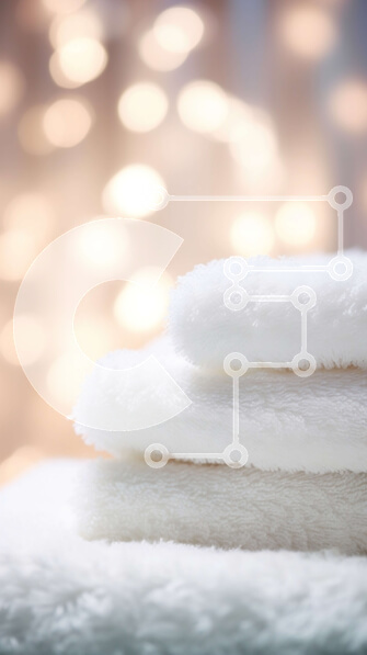 Intra Συλλεκτικό Ξύλινο Παζλ Plywood  4mm - Μαλακή και αφράτη στοίβα από λευκές πετσέτες Σε Ξύλινο Κουτί - Διαστάσεις Puzzle: 10x10 cm – 25 κομμάτια