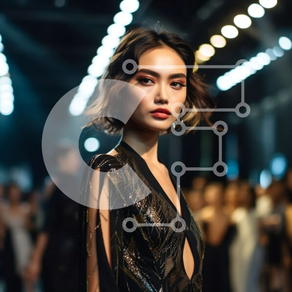 Σετ των 2 Intra Συλλεκτικό Ξύλινο Παζλ Plywood  4mm - Εκπληκτικό μοντέλο σε μαύρο και χρυσό φόρεμα με βαθιά λαιμόκοψη Σε Ξύλινο Κουτί - Διαστάσεις: 10x10 cm – 25 κομμάτια