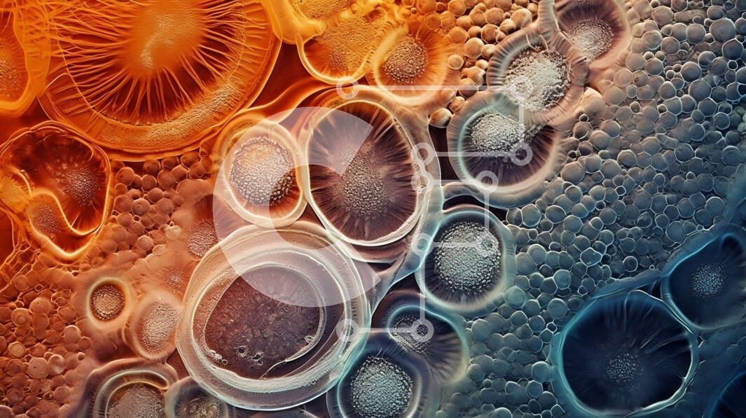 Intra Συλλεκτικό Ξύλινο Παζλ Plywood  4mm - Κοντινή όψη των δονούμενων φυσαλίδων σε διαυγές υγρό Σε Ξύλινο Κουτί - Διαστάσεις Puzzle: 10x10 cm – 25 κομμάτια