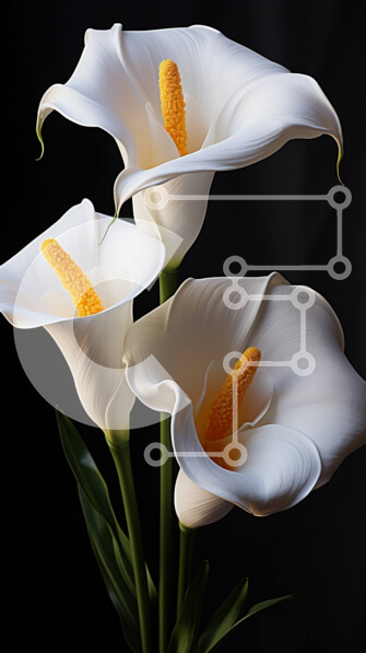 Σετ των 2 Intra Συλλεκτικό Ξύλινο Παζλ Plywood  4mm - Όμορφο μπουκέτο λευκά λουλούδια με πράσινα φύλλα Σε Ξύλινο Κουτί - Διαστάσεις: 10x10 cm – 25 κομμάτια