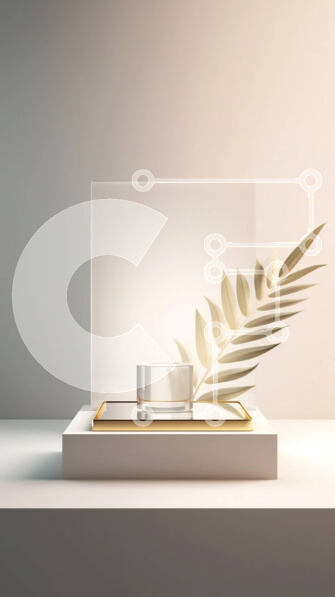 Intra Συλλεκτικό Ξύλινο Παζλ Plywood  4mm - Όμορφη εικόνα μιας διαφανούς γυάλινης θήκης με ένα χρυσό φύλλο κεραμικό μπολ Σε Ξύλινο Κουτί - Διαστάσεις: 10x10 cm – 25 κομμάτια