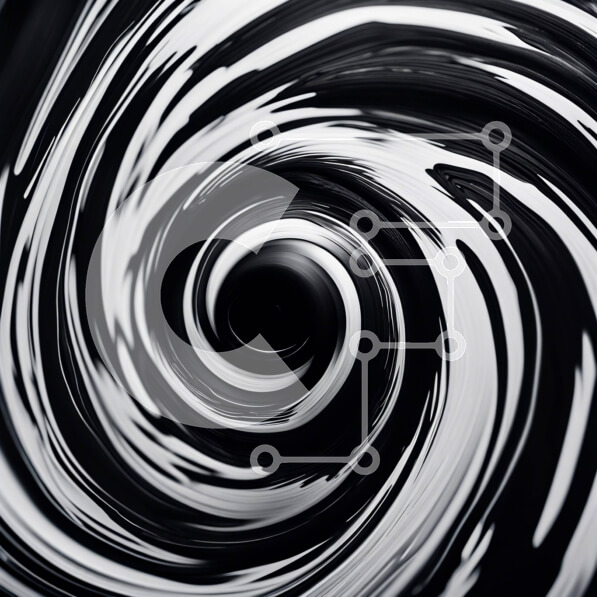 Intra Συλλεκτικό Ξύλινο Παζλ Plywood  4mm - Μαγευτικό ασπρόμαυρο σπειροειδές μοτίβο Σε Ξύλινο Κουτί - Διαστάσεις Puzzle: 10x10 cm – 25 κομμάτια