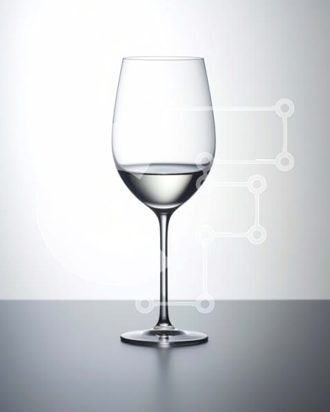 Σετ των 2 Intra Συλλεκτικό Ξύλινο Παζλ Plywood  4mm - Κομψό λευκό ποτήρι κρασιού για καλό φαγητό ή ειδικές περιστάσεις Σε Ξύλινο Κουτί - Διαστάσεις: 10x10 cm – 25 κομμάτια