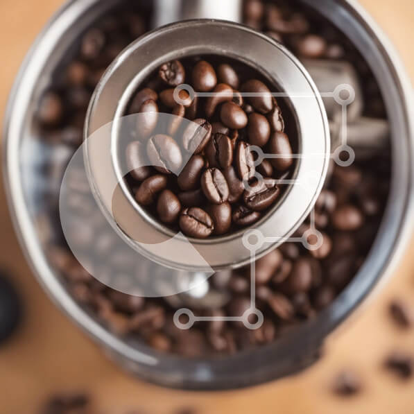 Σετ των 2 Intra Συλλεκτικό Ξύλινο Παζλ Plywood  4mm - Μύλος καφέ με χύσιμο κόκκων καφέ Σε Ξύλινο Κουτί - Διαστάσεις: 10x10 cm – 25 κομμάτια