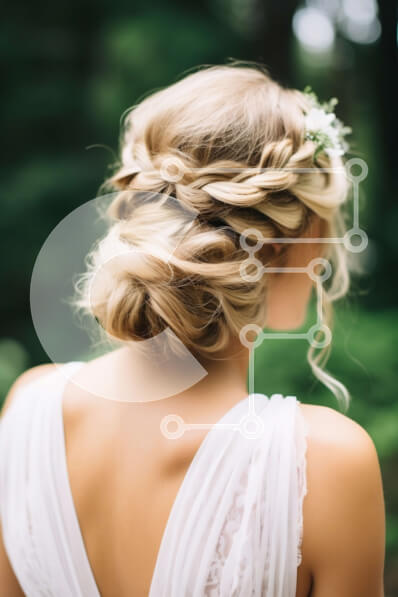 Intra Συλλεκτικό Ξύλινο Παζλ Plywood  4mm - Όμορφο πορτρέτο μιας ξανθιάς γυναίκας με λευκό φόρεμα με floral στέμμα Σε Ξύλινο Κουτί - Διαστάσεις Puzzle: 10x10 cm – 25 κομμάτια