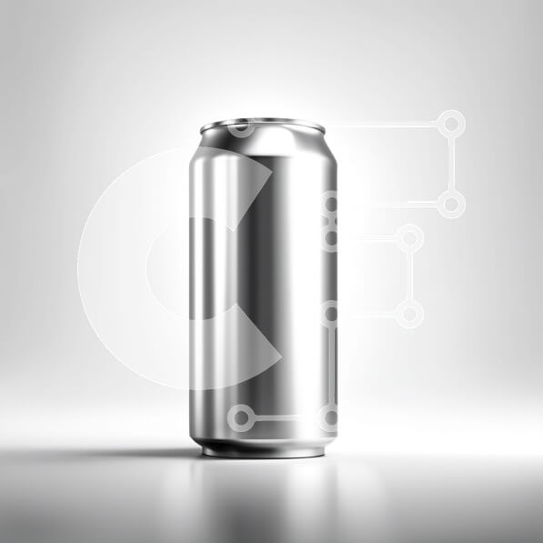 Intra Συλλεκτικό Ξύλινο Παζλ Plywood  4mm - Κομψό ασημένιο κουτί σόδας σε ουδέτερο γκρι φόντο Σε Ξύλινο Κουτί - Διαστάσεις: 10x10 cm – 25 κομμάτια