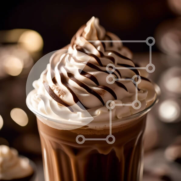 Σετ των 2 Intra Συλλεκτικό Ξύλινο Παζλ Plywood  4mm - Αφεθείτε στον πλούτο ενός μιλκσέικ σοκολάτας με σαντιγί Σε Ξύλινο Κουτί - Διαστάσεις: 10x10 cm – 25 κομμάτια