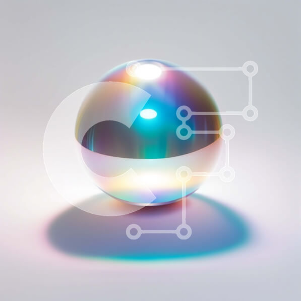 Intra Συλλεκτικό Ξύλινο Παζλ Plywood  4mm - Δονούμενη και ιριδίζουσα μπάλα σε καθαρό λευκό φόντο Σε Ξύλινο Κουτί - Διαστάσεις: 10x10 cm – 25 κομμάτια