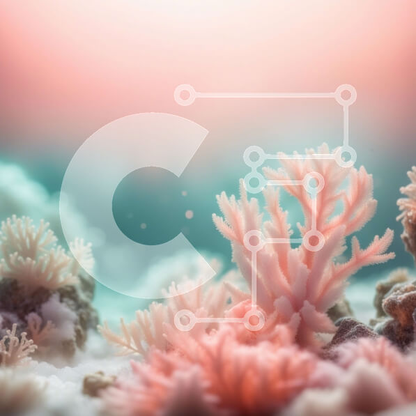 Intra Συλλεκτικό Ξύλινο Παζλ Plywood  4mm - Ζωντανή εικόνα ενός κοραλλιογενούς υφάλου με ροζ κοράλλια και θαλάσσια ζωή Σε Ξύλινο Κουτί - Διαστάσεις: 10x10 cm – 25 κομμάτια