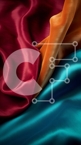 Intra Συλλεκτικό Ξύλινο Παζλ Plywood  4mm - Εκπληκτική εικόνα ενός μεταξωτού υφάσματος από κοντά με κόκκινα και μπλε χρώματα και απαλό φωτισμό Σε Ξύλινο Κουτί - Διαστάσεις Puzzle: 10x10 cm – 25 κομμάτια