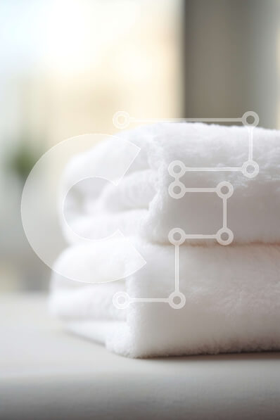 Intra Συλλεκτικό Ξύλινο Παζλ Plywood  4mm - Κοντινή εικόνα μιας λευκής πετσέτας διπλωμένης σε ένα τραπέζι Σε Ξύλινο Κουτί - Διαστάσεις: 10x10 cm – 25 κομμάτια