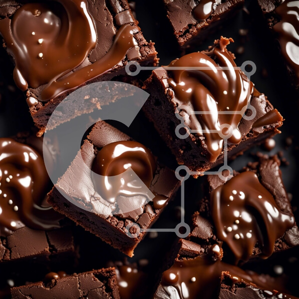 Σετ των 2 Intra Συλλεκτικό Ξύλινο Παζλ Plywood  4mm - Απολαυστική εικόνα από φρεσκοψημένα μπράουνις σοκολάτας Σε Ξύλινο Κουτί - Διαστάσεις: 10x10 cm – 25 κομμάτια