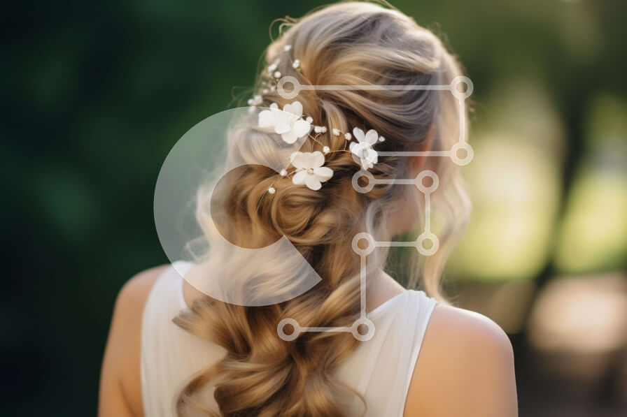 Intra Συλλεκτικό Ξύλινο Παζλ Plywood  4mm - Όμορφη νύφη σε ένα πάρκο με δέντρα στο φόντο Σε Ξύλινο Κουτί - Διαστάσεις Puzzle: 10x10 cm – 25 κομμάτια