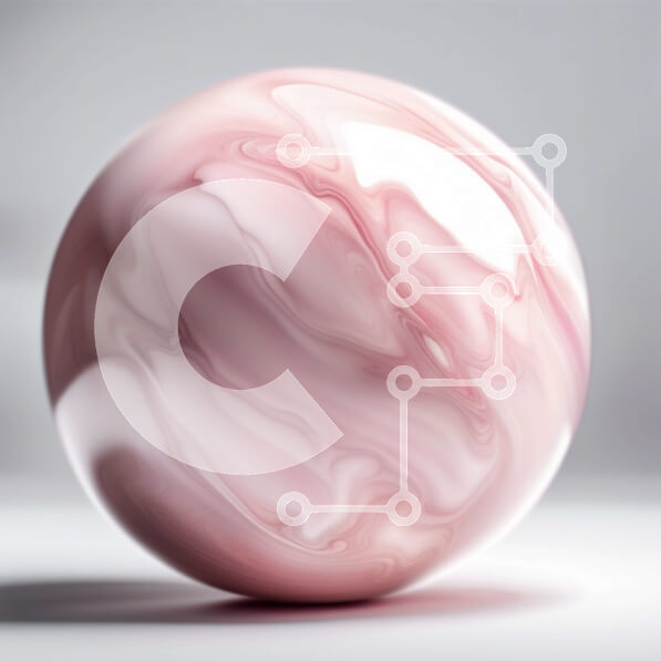 Intra Συλλεκτικό Ξύλινο Παζλ Plywood  4mm - Κομψή εικόνα μιας ροζ μαρμάρινης μπάλας σε μια λευκή επιφάνεια Σε Ξύλινο Κουτί - Διαστάσεις: 10x10 cm – 25 κομμάτια