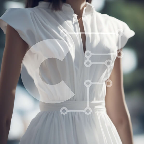 Σετ των 2 Intra Συλλεκτικό Ξύλινο Παζλ Plywood  4mm - Γυναίκα με λευκό φόρεμα με λαιμόκοψη και ψηλό σκίσιμο Σε Ξύλινο Κουτί - Διαστάσεις: 10x10 cm – 25 κομμάτια