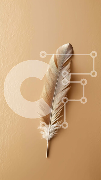 Σετ των 2 Intra Συλλεκτικό Ξύλινο Παζλ Plywood  4mm - Όμορφο λευκό φτερό σε μπεζ επιφάνεια Σε Ξύλινο Κουτί - Διαστάσεις: 10x10 cm – 25 κομμάτια