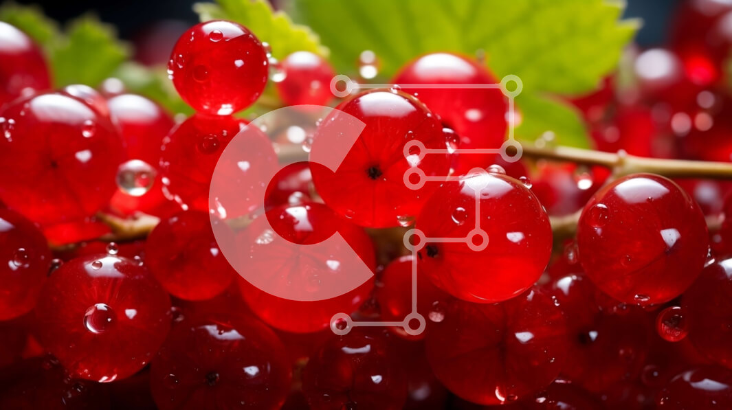 Intra Συλλεκτικό Ξύλινο Παζλ Plywood  4mm - Κοντινό πλάνο φρέσκων κόκκινων μούρων με σταγονίδια νερού Σε Ξύλινο Κουτί - Διαστάσεις: 10x10 cm – 25 κομμάτια