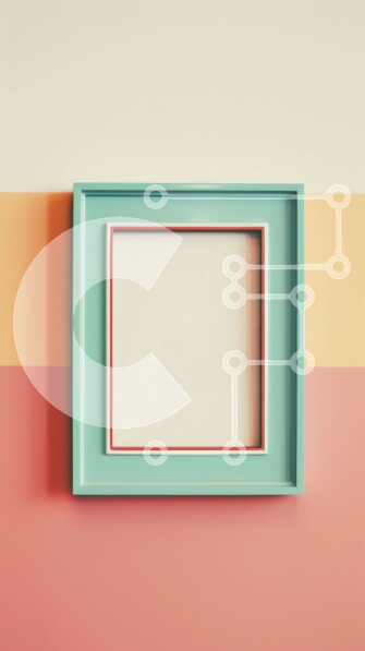 Intra Συλλεκτικό Ξύλινο Παζλ Plywood  4mm - Κενό λευκό πλαίσιο σε πολύχρωμο ριγέ τοίχο Σε Ξύλινο Κουτί - Διαστάσεις Puzzle: 10x10 cm – 25 κομμάτια