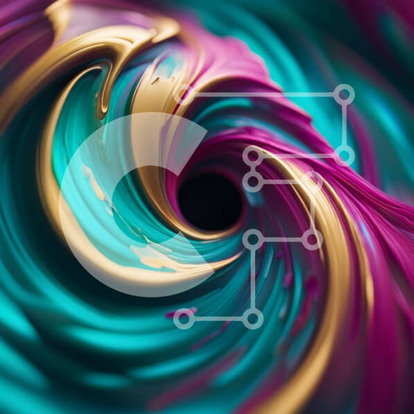 Intra Συλλεκτικό Ξύλινο Παζλ Plywood  4mm - Σαγηνευτική εικόνα μιας στροβιλιζόμενης δίνης πολύχρωμης βαφής Σε Ξύλινο Κουτί - Διαστάσεις Puzzle: 10x10 cm – 25 κομμάτια