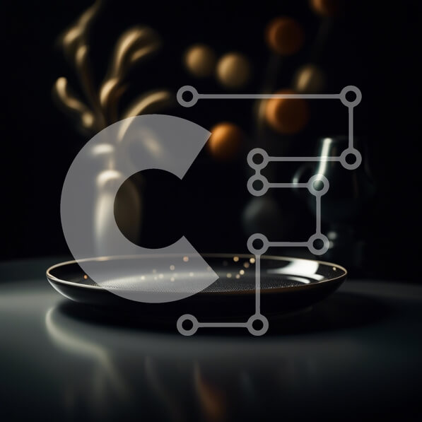 Intra Συλλεκτικό Ξύλινο Παζλ Plywood  4mm - Άδειο πιάτο σε ένα τραπέζι σε ένα δωμάτιο με χαμηλό φωτισμό με όμορφα λουλούδια Σε Ξύλινο Κουτί - Διαστάσεις: 10x10 cm – 25 κομμάτια