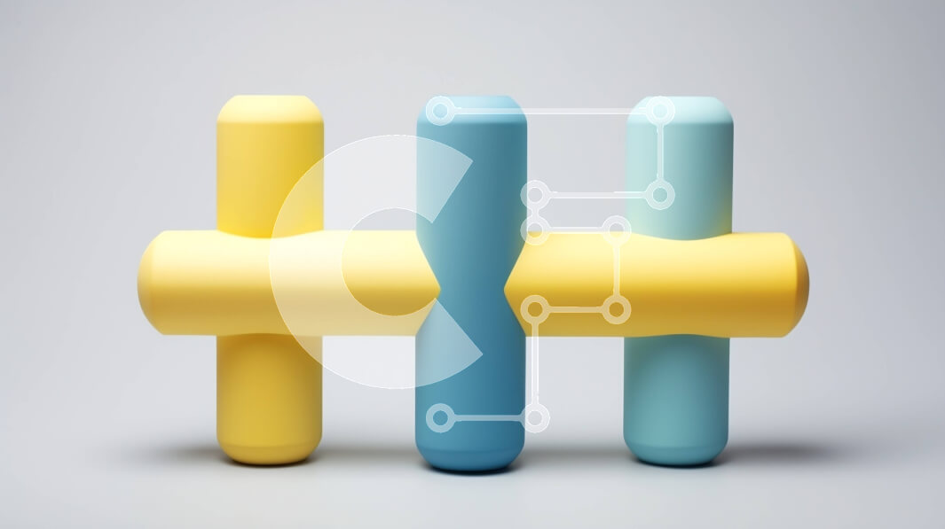 Intra Συλλεκτικό Ξύλινο Παζλ Plywood  4mm - Αφηρημένο τρίγωνο κίτρινων, μπλε και πράσινων κυλίνδρων Σε Ξύλινο Κουτί - Διαστάσεις Puzzle: 10x10 cm – 25 κομμάτια