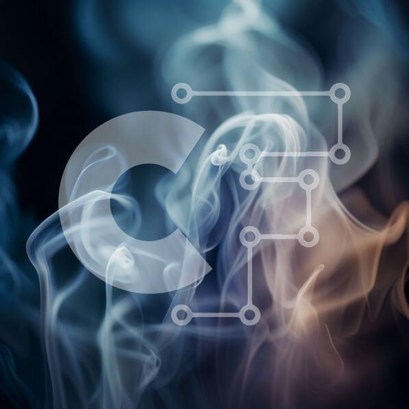 Intra Συλλεκτικό Ξύλινο Παζλ Plywood  4mm - Σαγηνευτική εικόνα του στροβιλιζόμενου καπνού σε μπλε και καφέ αποχρώσεις Σε Ξύλινο Κουτί - Διαστάσεις Puzzle: 10x10 cm – 25 κομμάτια