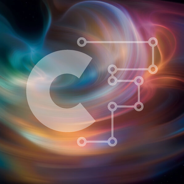 Intra Συλλεκτικό Ξύλινο Παζλ Plywood  4mm - Εκπληκτική εικόνα μιας πολύχρωμης περιστρεφόμενης δίνης στο διάστημα Σε Ξύλινο Κουτί - Διαστάσεις Puzzle: 10x10 cm – 25 κομμάτια