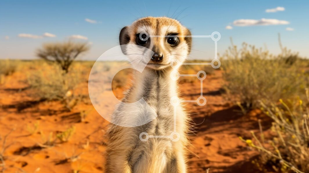 Intra Συλλεκτικό Ξύλινο Παζλ Plywood  4mm - Αξιολάτρευτη εικόνα μιας Meerkat στο φυσικό της περιβάλλον Σε Ξύλινο Κουτί - Διαστάσεις: 10x10 cm – 25 κομμάτια