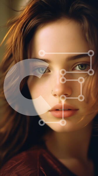 Intra Συλλεκτικό Ξύλινο Παζλ Plywood  4mm - Εκπληκτικό πορτρέτο μιας σοβαρής νεαρής γυναίκας με μακριά καστανά μαλλιά Σε Ξύλινο Κουτί - Διαστάσεις Puzzle: 10x10 cm – 25 κομμάτια