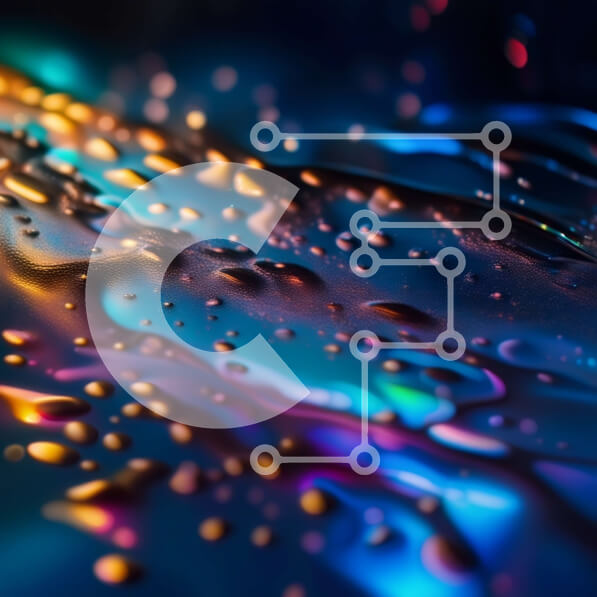 Intra Συλλεκτικό Ξύλινο Παζλ Plywood  4mm - Ζωντανό έγχρωμο υγρό με σταγονίδια κοντινή φωτογραφία Σε Ξύλινο Κουτί - Διαστάσεις Puzzle: 10x10 cm – 25 κομμάτια