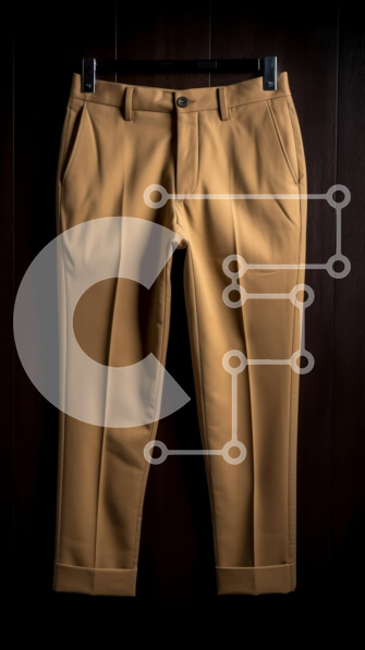 Intra Συλλεκτικό Ξύλινο Παζλ Plywood  4mm - Κομψό μπεζ παντελόνι κρεμασμένο στην κρεμάστρα ρούχων Σε Ξύλινο Κουτί - Διαστάσεις Puzzle: 10x10 cm – 25 κομμάτια