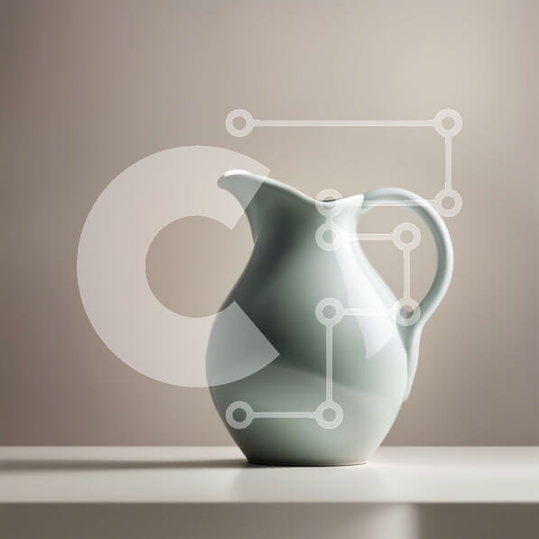 Intra Συλλεκτικό Ξύλινο Παζλ Plywood  4mm - Μινιμαλιστική λευκή κεραμική στάμνα σε ουδέτερη επιφάνεια Σε Ξύλινο Κουτί - Διαστάσεις: 10x10 cm – 25 κομμάτια