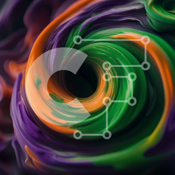 Intra Συλλεκτικό Ξύλινο Παζλ Plywood  4mm - Σαγηνευτική εικόνα του στροβιλιζόμενου πολύχρωμου υγρού Σε Ξύλινο Κουτί - Διαστάσεις Puzzle: 10x10 cm – 25 κομμάτια