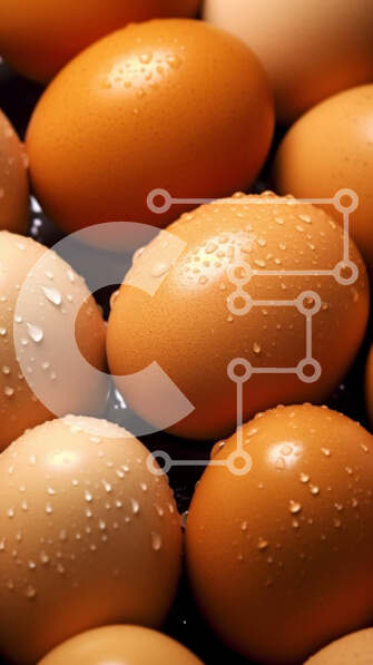 Intra Συλλεκτικό Ξύλινο Παζλ Plywood  4mm - Φρέσκα καφέ αυγά με σταγονίδια νερού επάνω τους Σε Ξύλινο Κουτί - Διαστάσεις: 10x10 cm – 25 κομμάτια