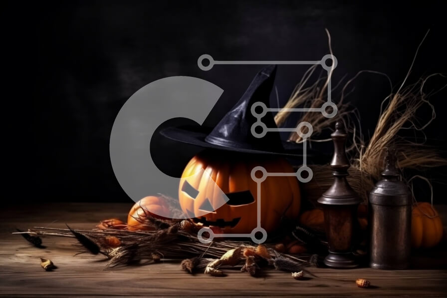 Intra Συλλεκτικό Ξύλινο Παζλ Plywood  4mm - Τρομακτικές αποκριάτικες διακοσμήσεις σε ξύλινο τραπέζι Σε Ξύλινο Κουτί - Διαστάσεις: 10x10 cm – 25 κομμάτια