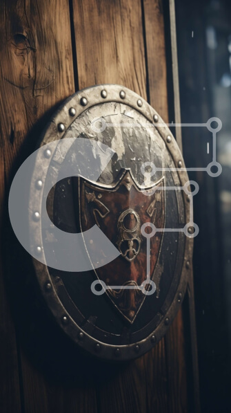 Intra Συλλεκτικό Ξύλινο Παζλ Plywood  4mm - Ασπίδα στον τοίχο - Vintage διακόσμηση ή προστατευτικός εξοπλισμός; Σε Ξύλινο Κουτί - Διαστάσεις Puzzle: 10x10 cm – 25 κομμάτια