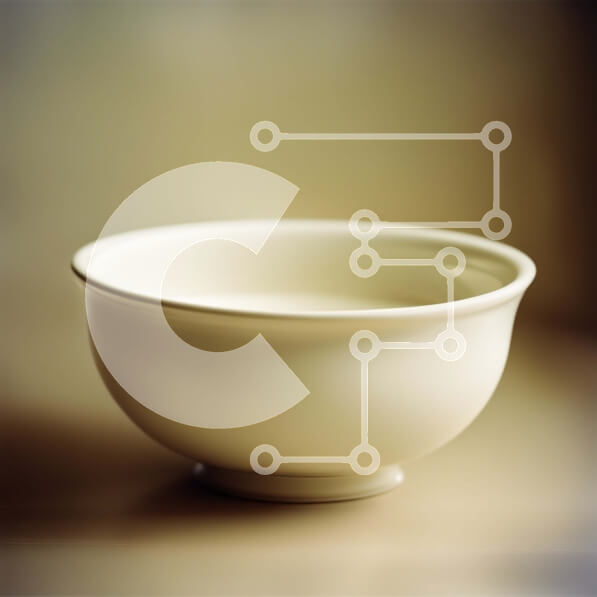 Intra Συλλεκτικό Ξύλινο Παζλ Plywood  4mm - Κομψό λευκό κεραμικό μπολ σε ξύλινο τραπέζι Σε Ξύλινο Κουτί - Διαστάσεις Puzzle: 10x10 cm – 25 κομμάτια