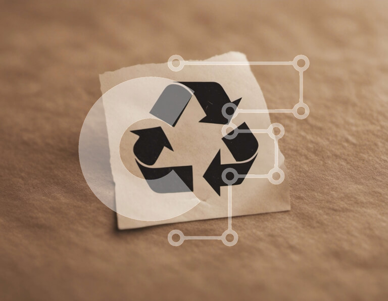 Intra Συλλεκτικό Ξύλινο Παζλ Plywood  4mm - Σύμβολο ανακύκλωσης σε χαρτί Σε Ξύλινο Κουτί - Διαστάσεις Puzzle: 10x10 cm – 25 κομμάτια