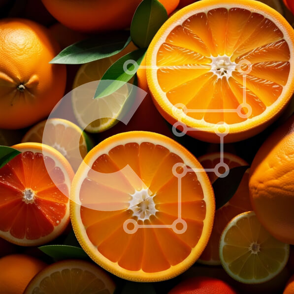 Σετ των 2 Intra Συλλεκτικό Ξύλινο Παζλ Plywood  4mm - Ζωντανή εικόνα με πορτοκάλια και λάιμ σε κύκλο Σε Ξύλινο Κουτί - Διαστάσεις: 10x10 cm – 25 κομμάτια