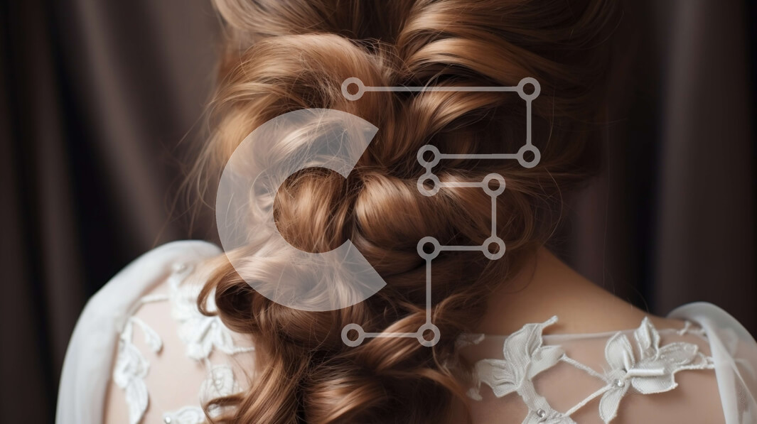 Intra Συλλεκτικό Ξύλινο Παζλ Plywood  4mm - Εκπληκτική γυναίκα με μακριά σγουρά μαλλιά σε κομψό λευκό φόρεμα Σε Ξύλινο Κουτί - Διαστάσεις Puzzle: 10x10 cm – 25 κομμάτια