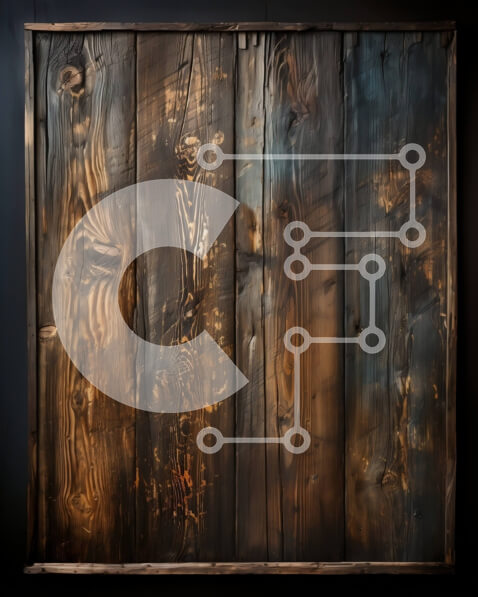 Intra Συλλεκτικό Ξύλινο Παζλ Plywood  4mm - Παλιός και ξεπερασμένος ξύλινος τοίχος με απολεπιστική μπογιά Σε Ξύλινο Κουτί - Διαστάσεις Puzzle: 10x10 cm – 25 κομμάτια