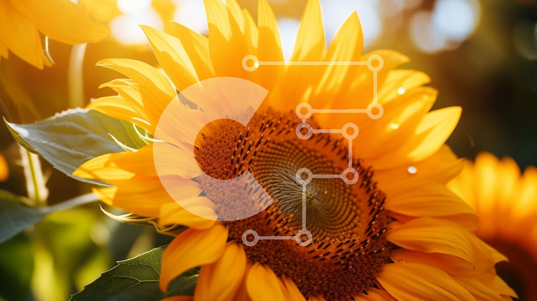 Intra Συλλεκτικό Ξύλινο Παζλ Plywood  4mm - Εκπληκτική κοντινή εικόνα ενός ηλίανθου σε πλήρη άνθιση Σε Ξύλινο Κουτί - Διαστάσεις: 10x10 cm – 25 κομμάτια