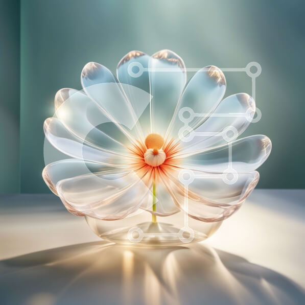 Σετ των 2 Intra Συλλεκτικό Ξύλινο Παζλ Plywood  4mm - Όμορφη εικόνα από διαφανές γυάλινο βάζο με ενιαίο λευκό λουλούδι Σε Ξύλινο Κουτί - Διαστάσεις: 10x10 cm – 25 κομμάτια