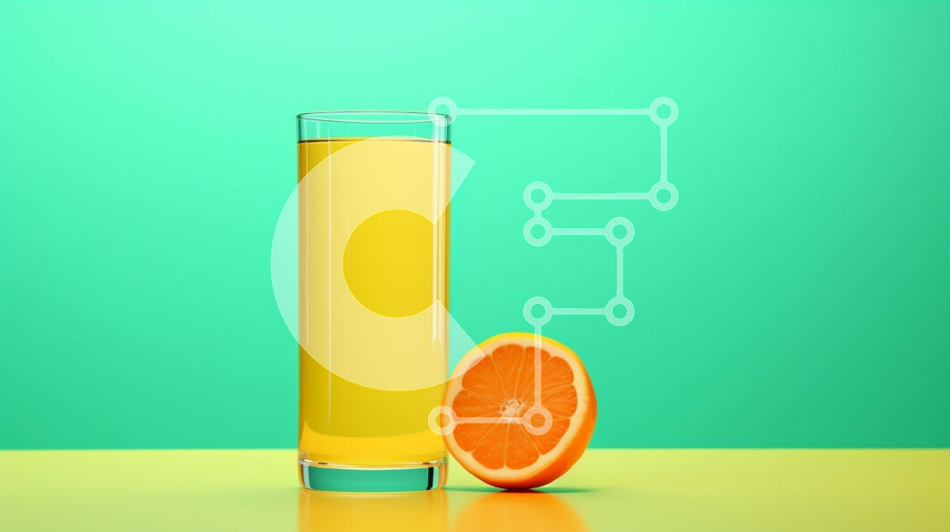 Σετ των 2 Intra Συλλεκτικό Ξύλινο Παζλ Plywood  4mm - Ποτήρι χυμό πορτοκαλιού στο πράσινο τραπέζι Σε Ξύλινο Κουτί - Διαστάσεις: 10x10 cm – 25 κομμάτια